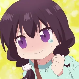 🤩 Anime, Kreskówka, Słodkie, Dziewczyna, Kawaii, Uśmiechnięta telegram sticker