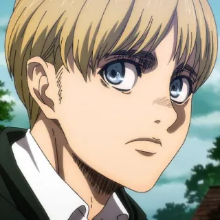 ⚔️ Armin Arlelt Attack on Titan anime, manga, Armin Arlelt, Attack on Titan, character, blonde, blue eyes telegram sticker