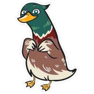 🤗 bebek, binatang, kartun, imut, stiker telegram sticker