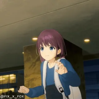 ๐คฏ Karin Blue Archive anime girl, karin blue archive, reaction, poses, 3d model, cute, sticker whatsapp sticker