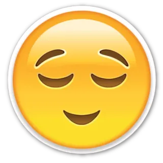 😌 emoji, smiley face, sleeping, calm, peaceful telegram sticker