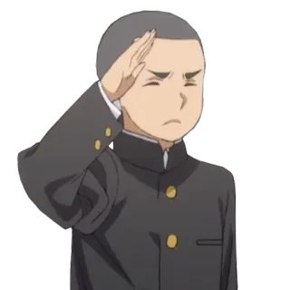 👨‍🎓 Anime, Salut, Uniforme, Garçon telegram sticker