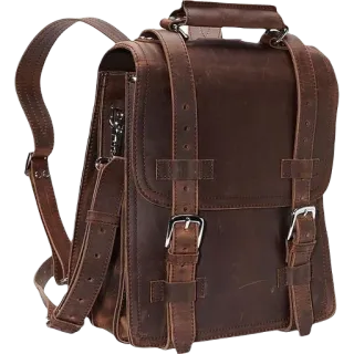 🤎 backpack, leather, bag, brown telegram sticker