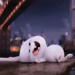 🐰 Snowball The Secret Life of Pets coelho, coelho, animal, desenho animado, engraçado, fofo whatsapp sticker