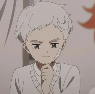🤔 Norman The Promised Neverland Anime, Manga, Charakter, Norman, The Promised Neverland telegram sticker