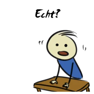 😳 Cartoon, Strichmännchen, Frage, Tabelle, Verwirrt whatsapp sticker