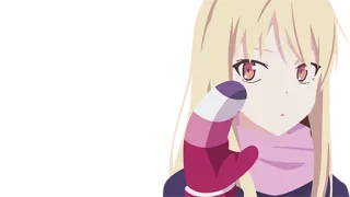 👌 Anime, Dziewczyna, Środkowy palec, Obraźliwe, Gest telegram sticker