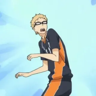 ✨ Kei Tsukishima Haikyuu!! anime, tsukishima, haikyuu, kei tsukishima, volleyball telegram sticker