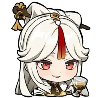 😏 Ningguang Genshin Impact อนิเมะ, เก็นชินอิมแพ็กต์, ตัวละคร, หนิงกวง, วิดีโอเกม telegram sticker