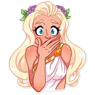 🤭 Аниме, Женщина, Страх, Шок, Мультфильм telegram sticker