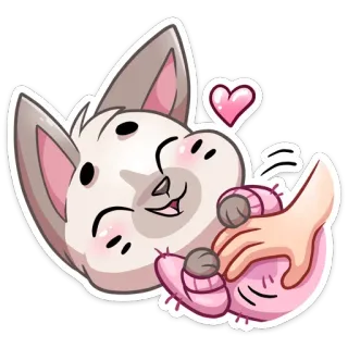 😅 Katze, Herz, süß, Haustier, Tier, Liebe, Kätzchen, Cartoon whatsapp sticker