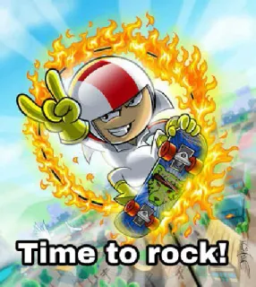 🤟 Kick Buttowski Kick Buttowski: Suburban Daredevil Time to rock! мультфильм, скейтборд, сорвиголова, время, рок telegram sticker