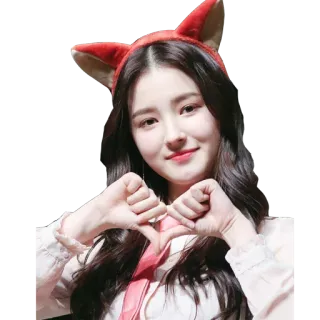 ❤️ Nancy Nancy, K-pop, Idol, Coreano, Cantante, Cuore, carino telegram sticker