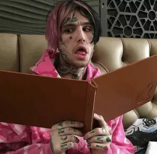 😬 Lil Peep lil peep, рэпер, музыка, портрет, розовый, эмо telegram sticker