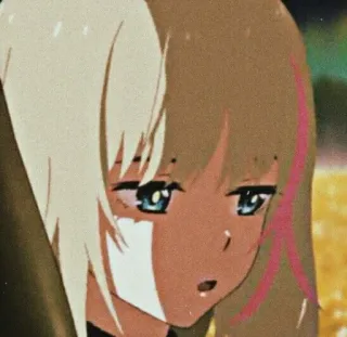 😔 Anime, Garota, Mangá, Desenho animado, Personagem, Retrato whatsapp sticker