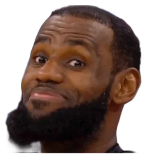 🤦‍♂ LeBron James LeBron James, Basketballspieler, Sportler, Porträt, Grinsen, NBA telegram sticker
