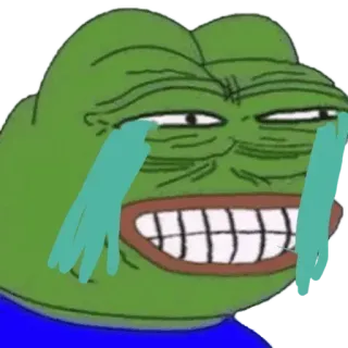 🐸 Pepe the Frog 페페, 개구리, 밈, 인터넷 밈, 우는, 슬픈 telegram sticker