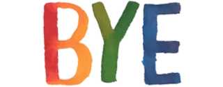 ☺️ BYE tschüss, abschied, bye, bunt whatsapp sticker