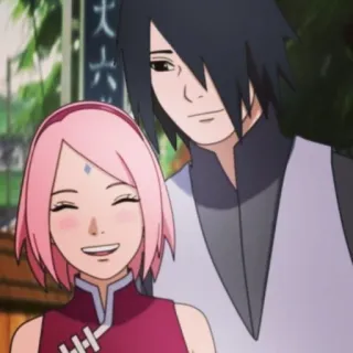 🀄️ Sakura Haruno Naruto Аниме, Сакура, Саске, Пара, Любовь telegram sticker