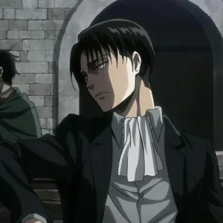 ✨ Levi Ackerman Attack on Titan anime, attack on titan, levi ackerman, karakter, fan art telegram sticker