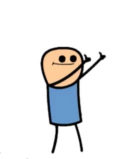 🖕 การ์ตูน, คนก้าง, ภาพประกอบ telegram sticker
