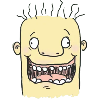 😀 การ์ตูน, หน้า, ตลก, ภาพเหมือน, ภาพประกอบ telegram sticker