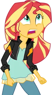 😱 Sunset Shimmer My Little Pony: Equestria Girls sunset shimmer, equestria girls, アニメ, 漫画, キャラクター whatsapp sticker