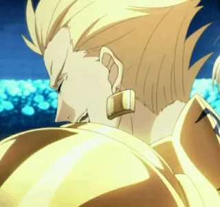 ✨ Gilgamesh Fate/stay night Anime, Blondyn, Złoty, Król, Duch heroiczny telegram sticker