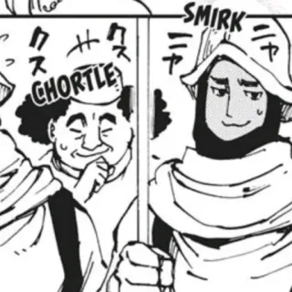 😸 CHORTLE
SMIRK risadinha, sorriso irônico, mangá, anime, sorriso telegram sticker
