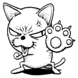 ✋ 猫, 怒り, 漫画, 動物, 面白い, ユーモア telegram sticker