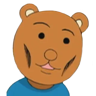 😮 ours, dessin animé, animal, mignon, personnage, illustration telegram sticker