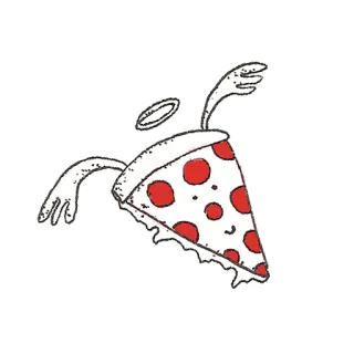 🍕 Пицца, Ангел, Еда, Гало, Крылья telegram sticker