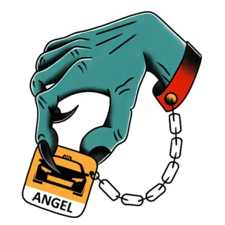🤯 ANGEL taxi, angel, hand, monster, car telegram sticker