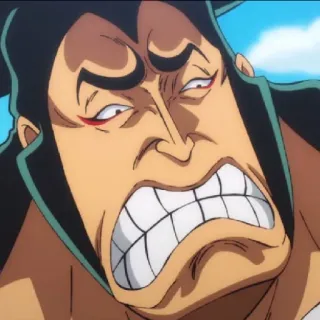 🏴‍☠️ Kozuki Oden One Piece Аниме, Персонаж, Смешное лицо, Портрет telegram sticker