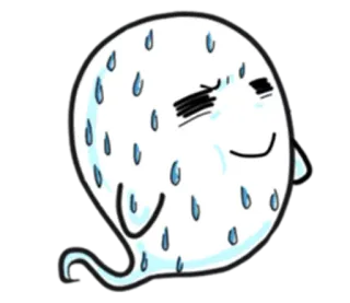😓 spook, zweet, uitgeput, nerveus, cartoon, emoji telegram sticker