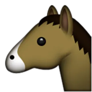 🐴 лошадь, животное, лошади, млекопитающее, эмодзи telegram sticker