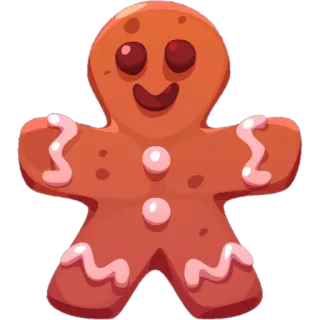 🍪 boneco de gengibre, biscoito, natal, feriado, comida, doce telegram sticker