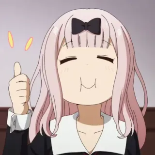 👍 Chika Fujiwara Kaguya-sama: Love Is War anime, chika fujiwara, kaguya-sama, love is war, cute, character, thumbs up whatsapp sticker