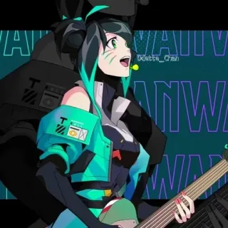 🥰 ANWAY Anime, Personnage, Art numérique, Musique, Dessin animé telegram sticker