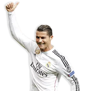 👍 Cristiano Ronaldo football, joueur, sport, célébration, pouce levé, bravo whatsapp sticker