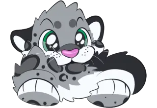 😸 Cartoon, Luipaard, Schattig, Dier, Sticker telegram sticker