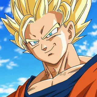 😑 Goku Dragon Ball goku, dragon ball, anime, super saiyan telegram sticker