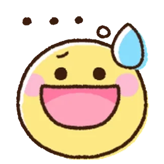 ⭐ Emoji, Nervioso, Sudor, Expresión, Feliz telegram sticker