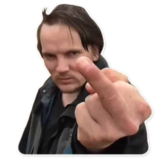 🖕 dedo do meio, ofensivo, gesto, homem telegram sticker