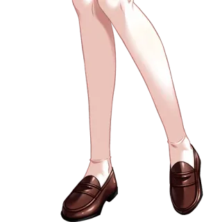 ❤️ legs, shoes, loafers, anime, girl, fashion telegram sticker