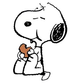 🍪 Snoopy Peanuts 犬, 漫画, ピーナッツ, スヌーピー, 食べ物 telegram sticker
