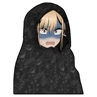 😨 อนิเมะ, กลัว, ตัวละคร, ตกใจ, กังวล telegram sticker