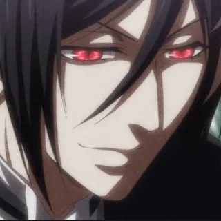 ⛓ Sebastian Michaelis Black Butler 动漫, 黑执事, 塞巴斯蒂安·米卡利斯, 恶魔, 红眼 telegram sticker