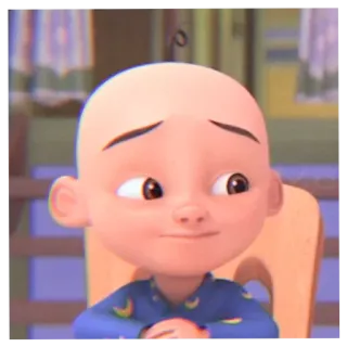 👶 Upin อูพิน, การ์ตูน, ตัวละคร, เด็ก telegram sticker