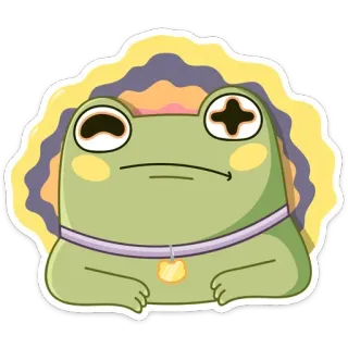 😐 katak, binatang, kartun, stiker telegram sticker